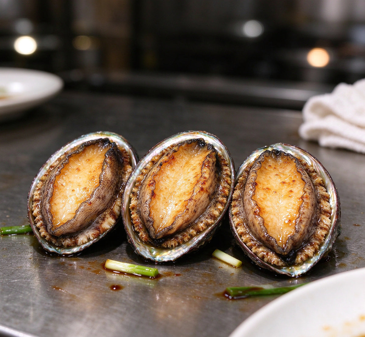 Whole Abalone in Shell with Savoury Glaze