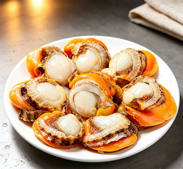 Seared Scallops with Orange Shells